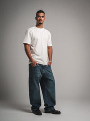 Greenish Blue Baggy Fit Jeans