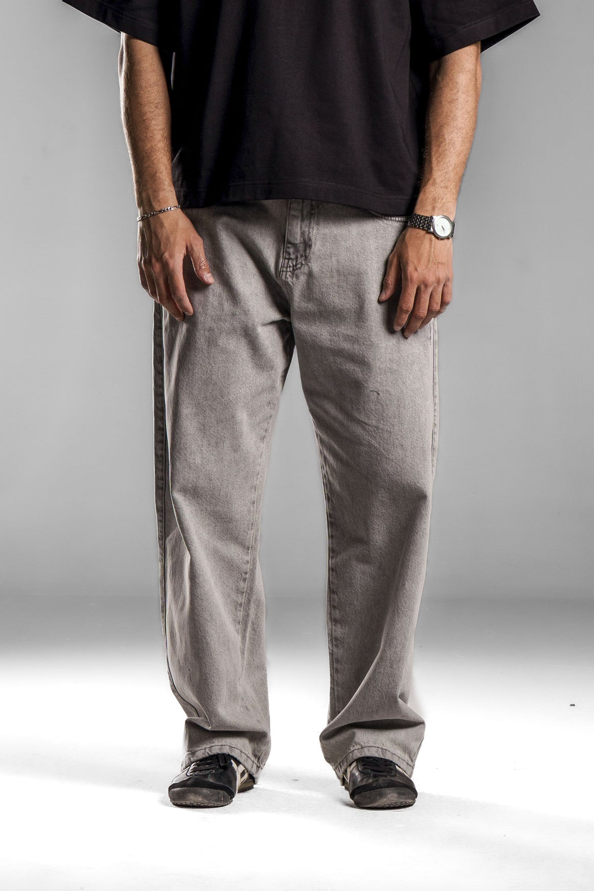 Grey Baggy Fit Jeans