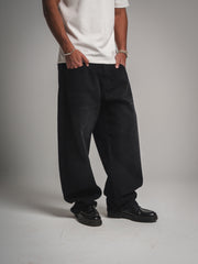 Washed Black Baggy Fit Jeans