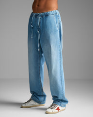 Mid Blue Loose Fit Jeans
