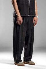 Black Flowing Loose Pants