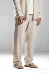 Beige Linen Pants