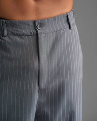 Grey Pinstriped Trousers