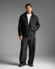 Black Pleated Trousers