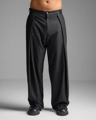 Black Pleated Trousers