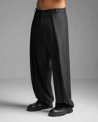 Black Pleated Trousers