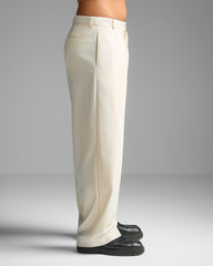 Off White Pleated Trousers