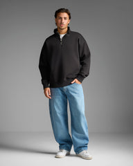 Black Half Zip Sweatshirt