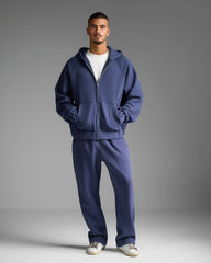 Navy Blue Zip Up Sweatshirt