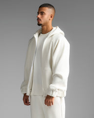 White Zip Up Sweatshirt