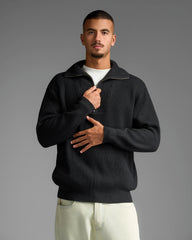 Black Quarter Zip Sweatshirt
