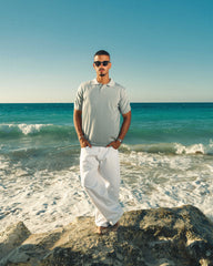 Light Grey Knitted Polo T.shirt