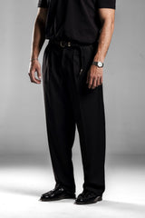 Black Pleated Trousers