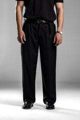 Black Pleated Trousers